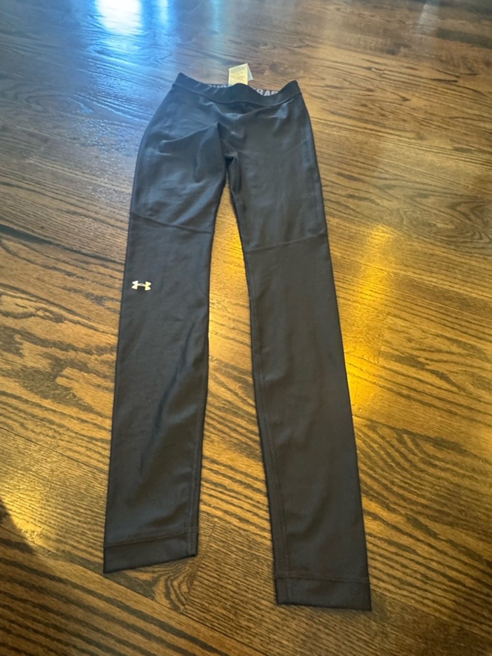 Under Armour Black Leggings with White Logo